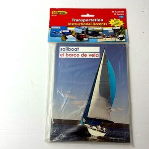 Transportation Instructional English-Spanish flashcards 36 Sealed NEW 8”x6”